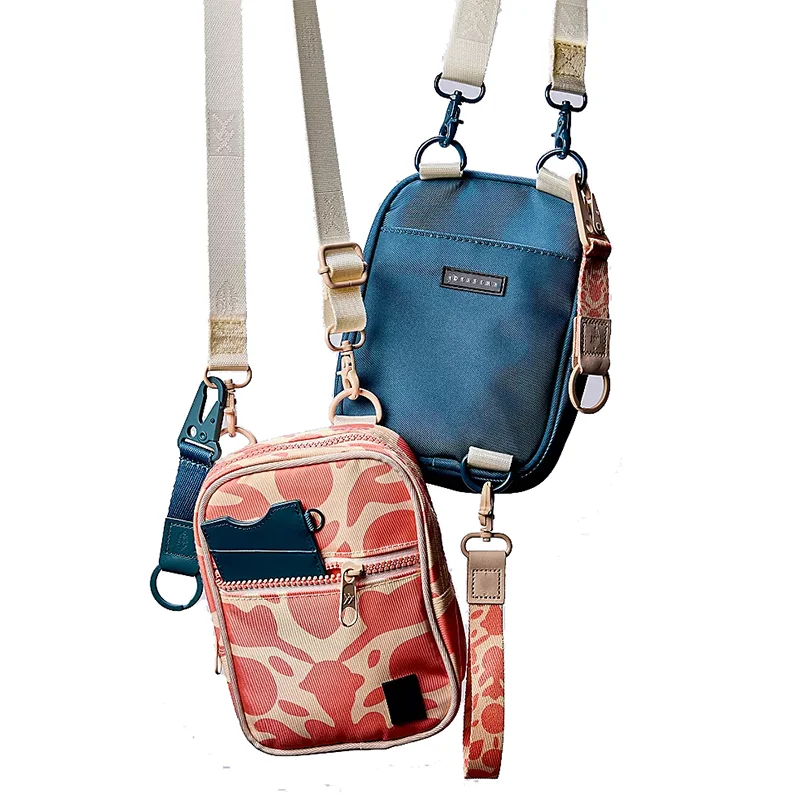 New Trend Sport Nylon Polyester Mini Cross Body Bags Thread Daily Phone Pouch Sling Shoulder Crossbody Bag for Women Men