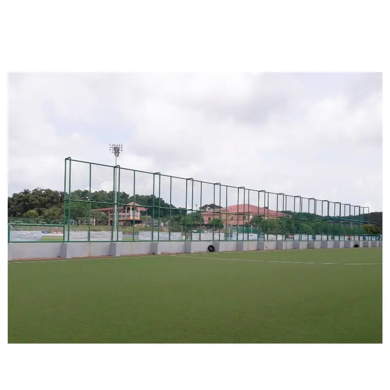 Hot Sale Customized Height Up to 10ft PVC Coated chain link fence sports fence panel  for football and sports venue