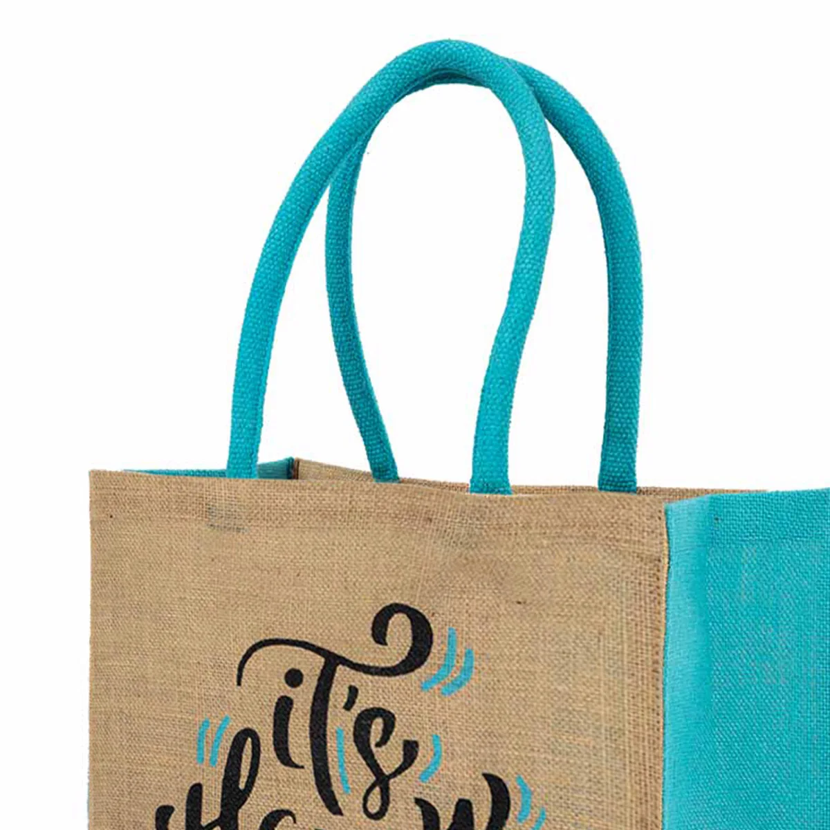 Shopping tote jute bag with nice logo printing high quality product cheap price made in West Bengal In India Kolkata