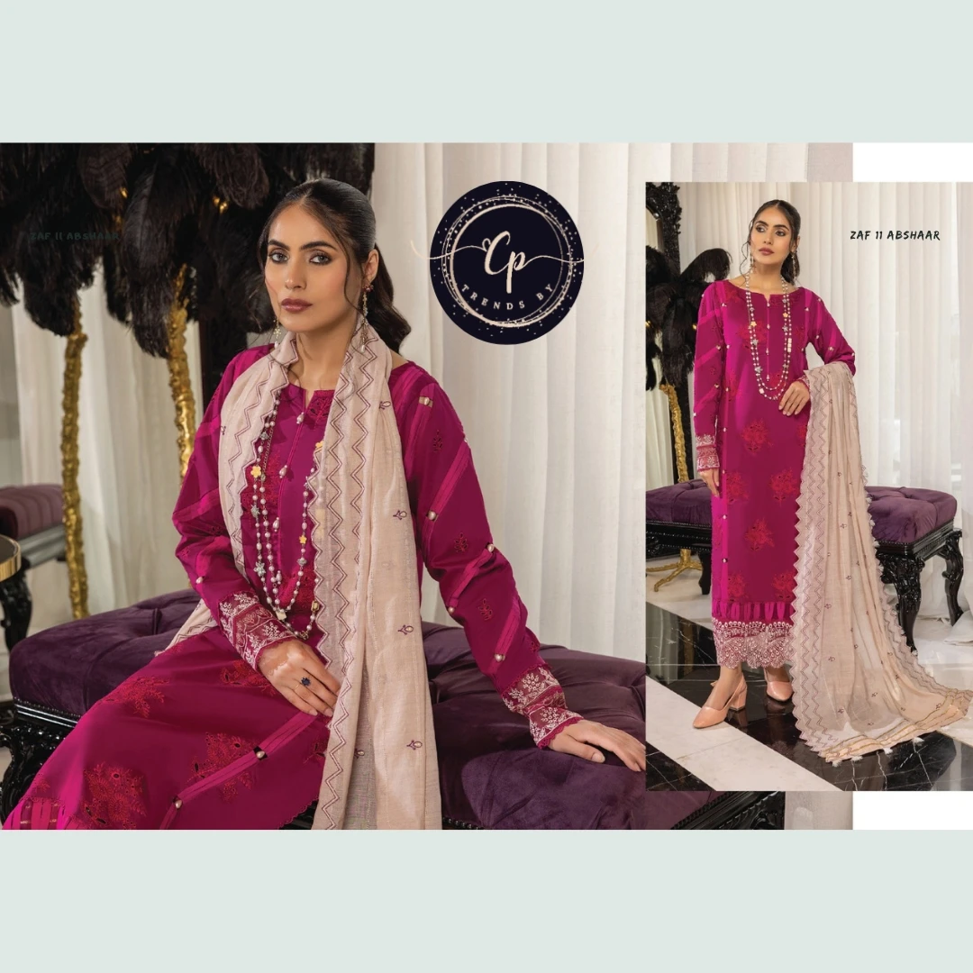 2024 Trends by Cp Pakistani Brand Zarif Afsanah Formal Edit 3 Piece Party Dresses Custom Stitched Ladies Suits