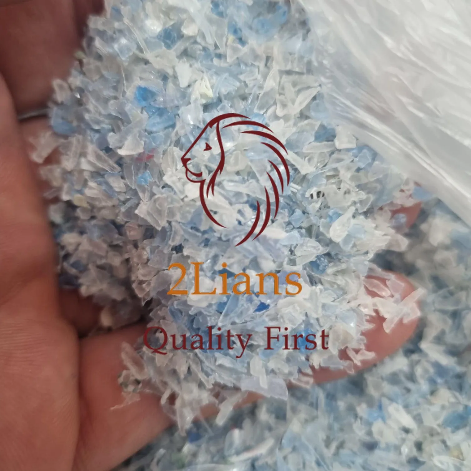 PET Bottle Fine Natural & Light Blue Plastic Scrap