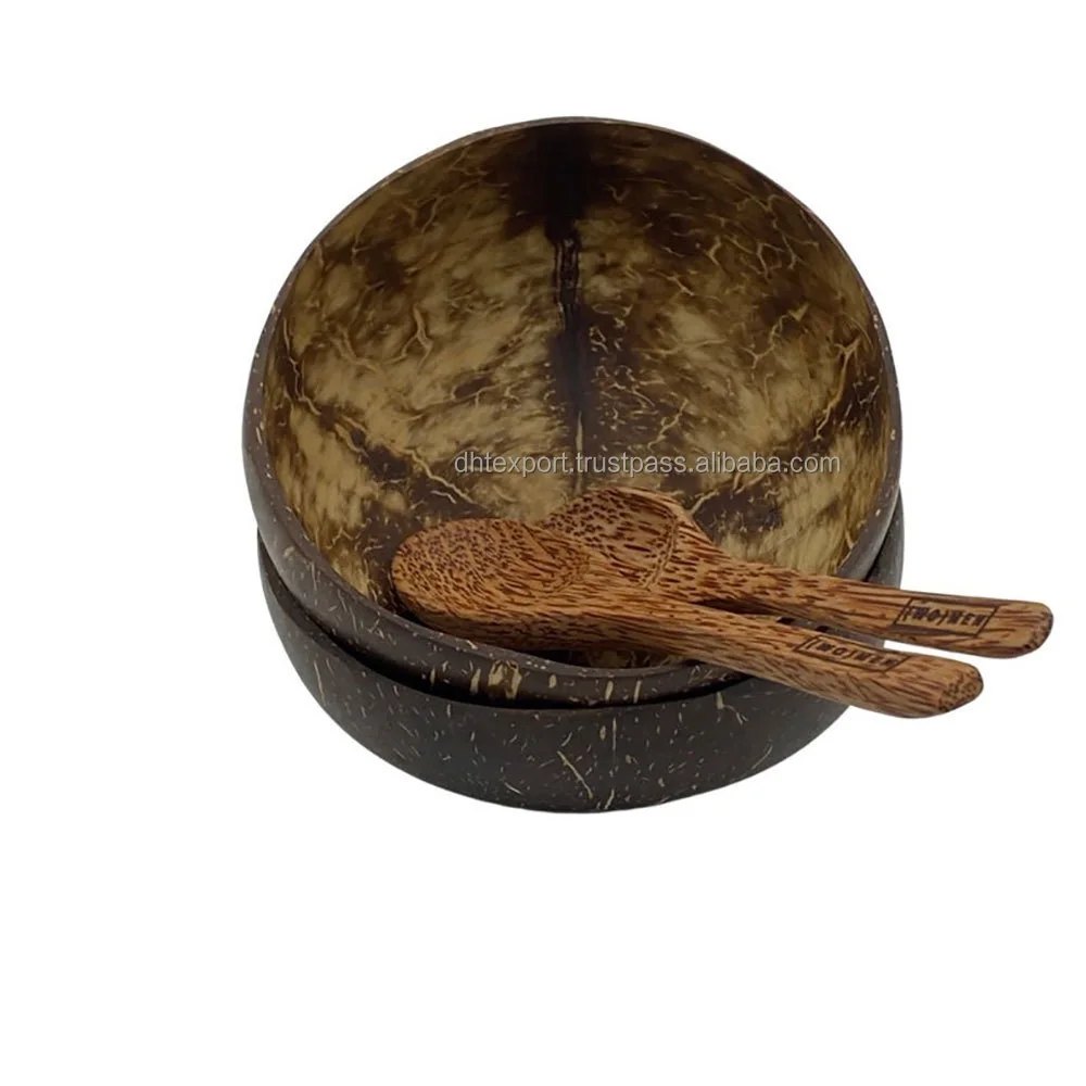 Coconut bowl set new design wholesales in Vietnam for fruit dinnerware