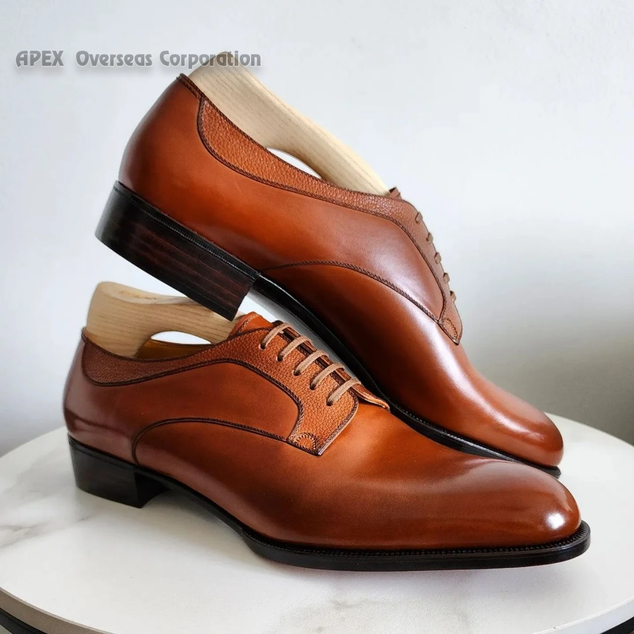 Real Cowhide Leather Two Shaded Waxed Men Shoes Customized Dress Shoes Genuine Women Loafers Cow Leather Shoes For Men