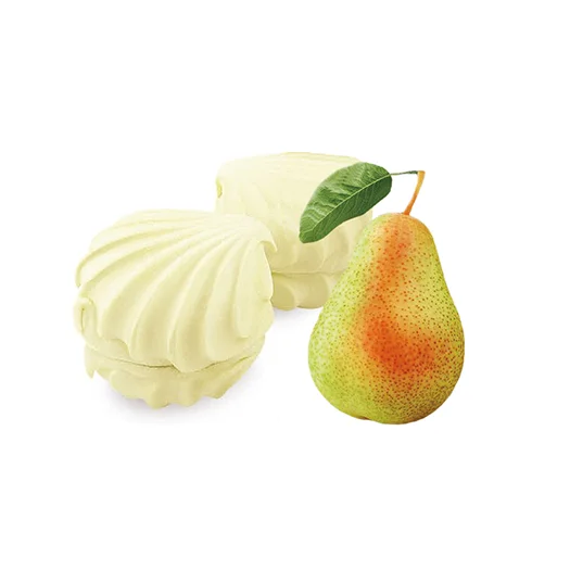 Halal Natural Ingredients Pear Flavored Confectionery 180 g Sweet Natural Taste Pear Soft Marshmallow For Food Halal