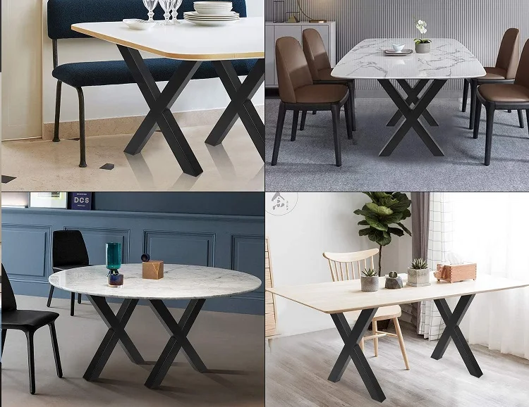 Вьетнамские Модные Недорогие металлические ножки стола с порошковым покрытием для деревянной верхней части