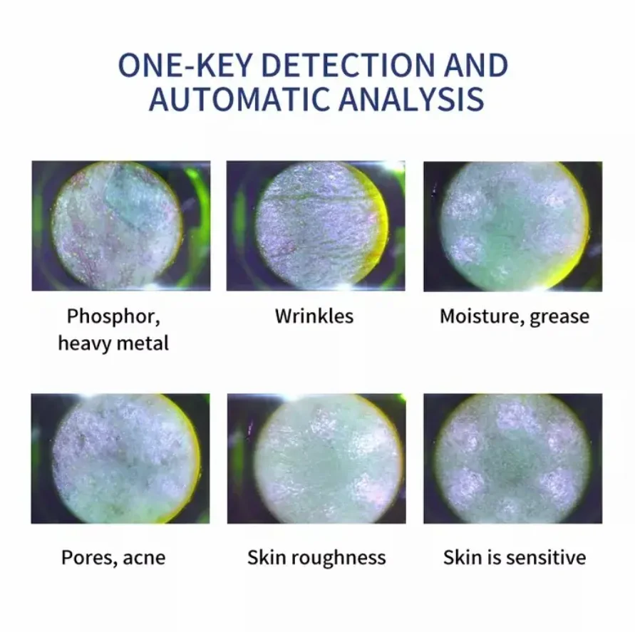 7 in 1 Smart Ice Blue uv skin analysis machine ultrasonic skin peeling scrubber microcurrent facial deep cleaning machine