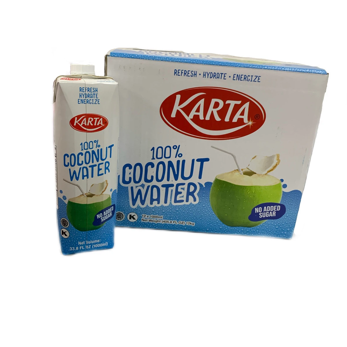 Karta 100% Coconut Water Beverage 1000ml no aaded sugar malaysia supplier ready to drink coconut juice best quality