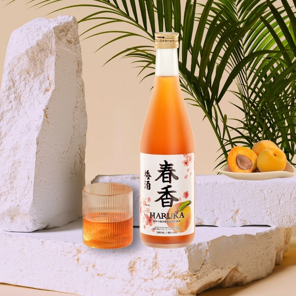 Haruka Umeshu Apricot Wine Good Price Fruit Flavored Ready To Drink 500Ml Alcoholic Beverage Made In Vietnam Manufacturer