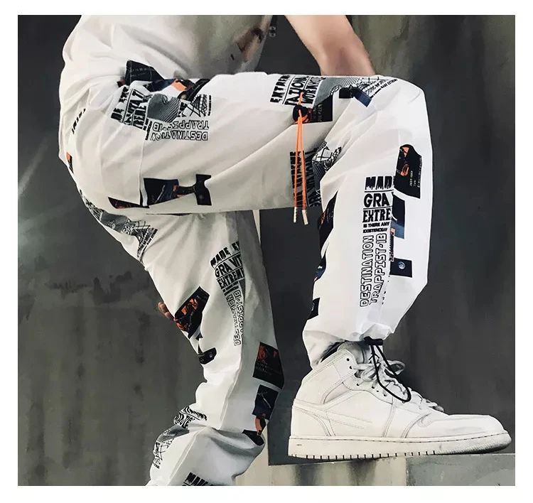 Hip Hop Sweatpants Men Joggers Streetwear Pants Fashion Casual Loose Track Pants Men Custom Printed Sweatpants for Sale