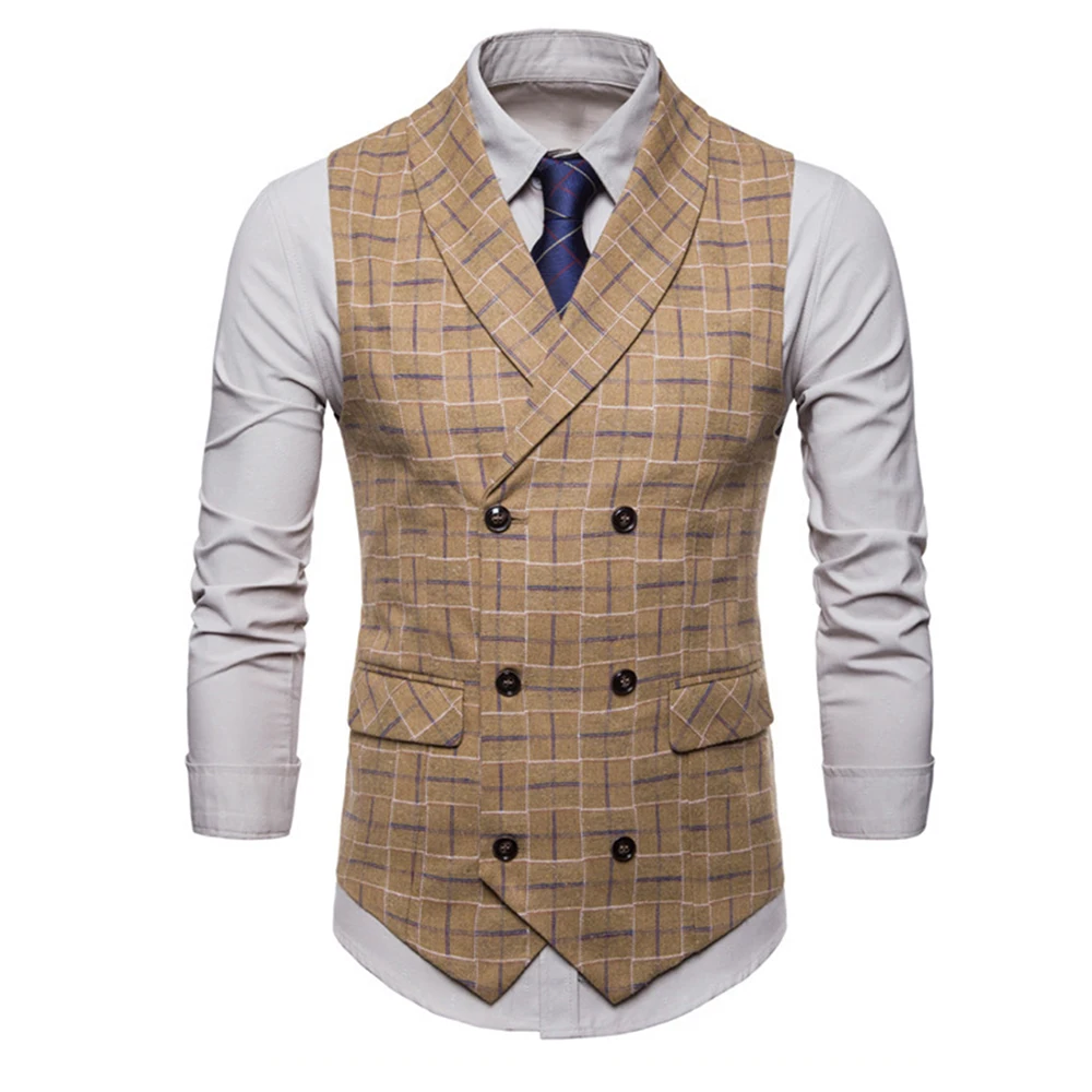 Новый мужской деловой костюм, жилеты с 4 пуговицами, обычный жилет для костюма с индивидуальным дизайном, дышащий