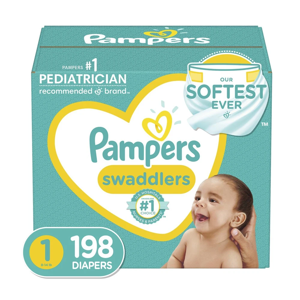 Продажа детских памперсов | Защита Pampers Premium Памперсы мягкие и абсорбирующие размер 3 136 для младенцев