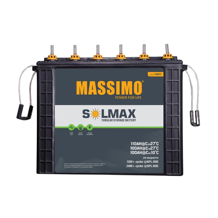 110AH 12 V Tubular Storage Battery MASSIMO Lead Acid Battery for Home Appliances at Reasonable Market Price