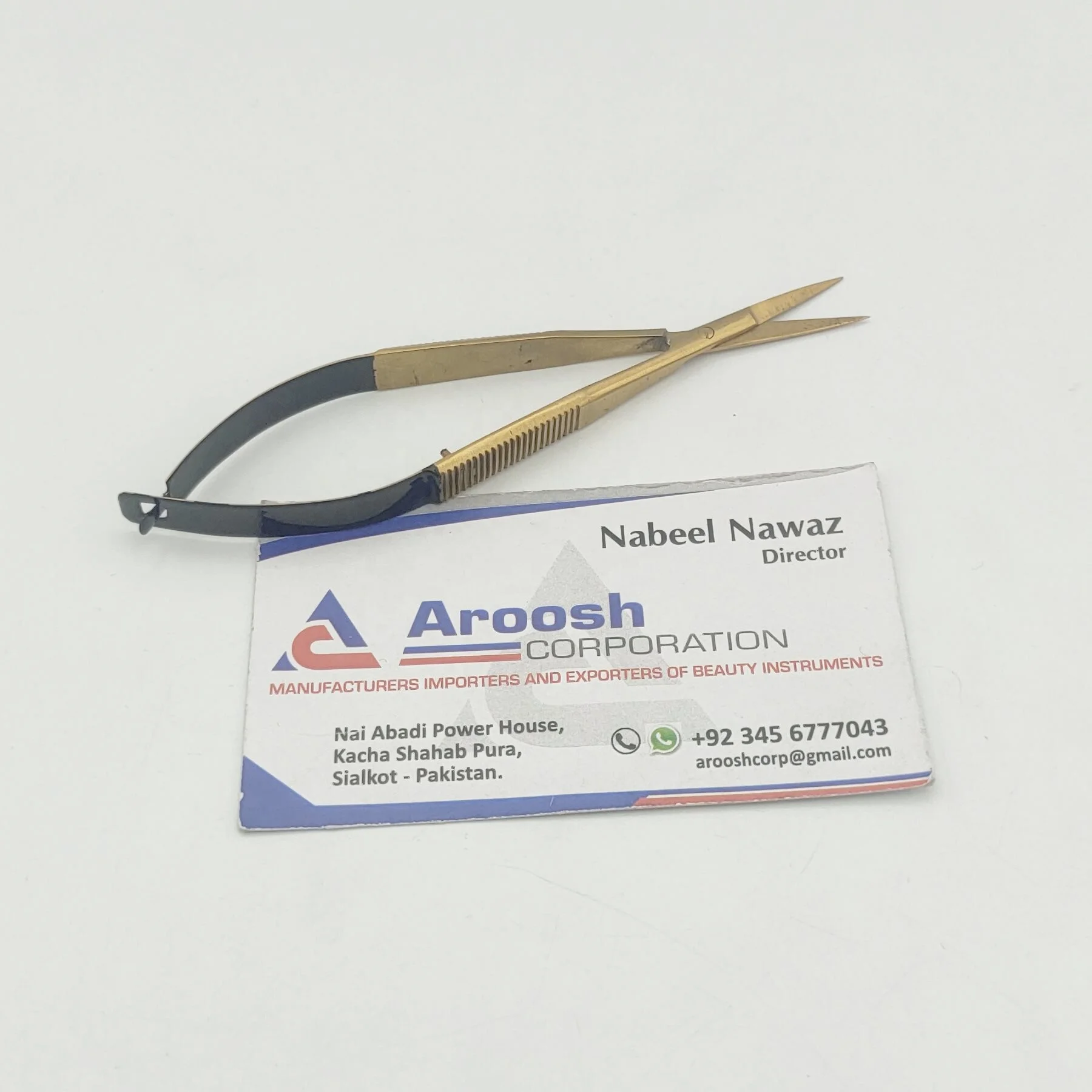 Black Color Straight Spring Scissors Manicure Trimming Eyebrow Scissors