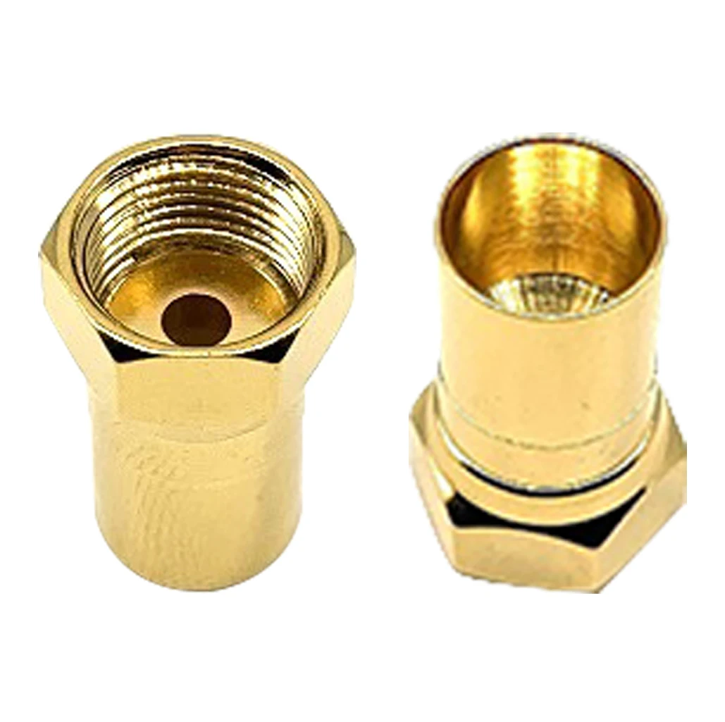 Gold Plated RG58 RG59 RG6U Crimping Type F Quick Plug