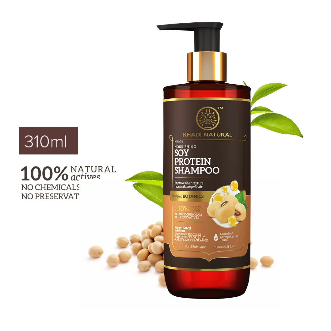 KHADI NATURAL Soy Protein Shampoo-Powered Botanics
