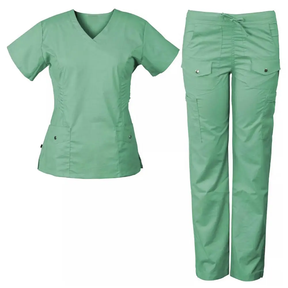 Custom 4 way stretch spandex nurses hospital uniforms nursing scrubs suit women scrub sets