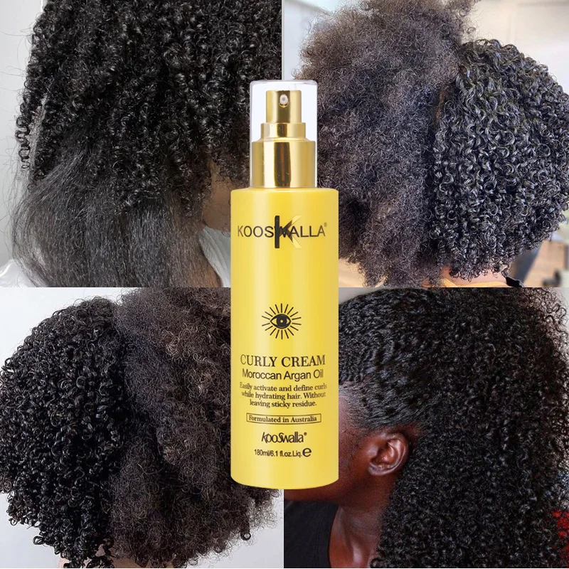 Private Label Organic Argan Oil Curl Defining Curls Enhancers Curling Cream For Natural Hair Curls Coils And Waves