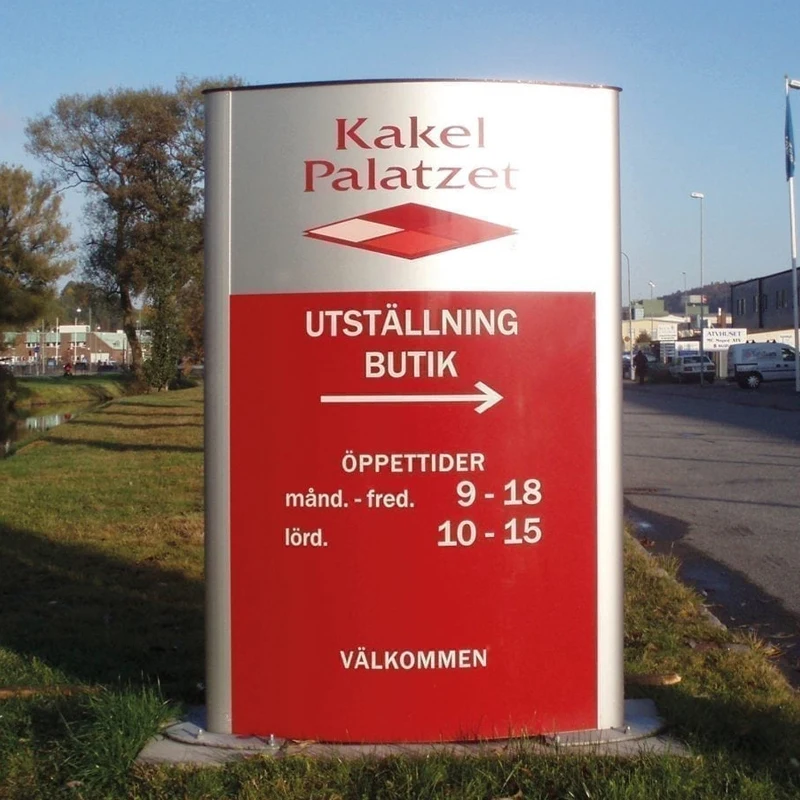 Наружная большая бесдуговая комбинация, пилоновый знак, вывеска для строительства, знак из алюминиевого профиля