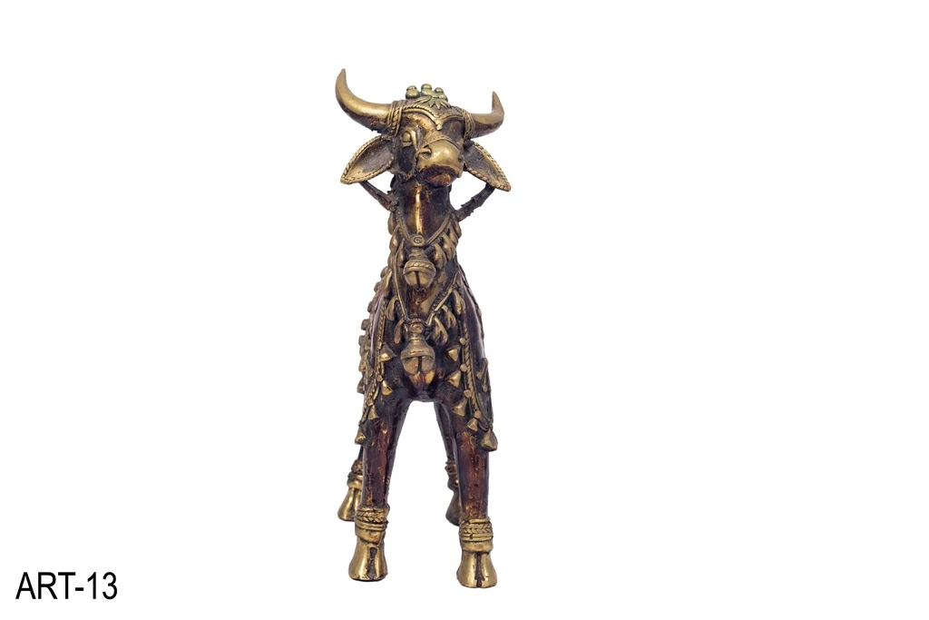 Brass Dhokra Kamdhenu Cow