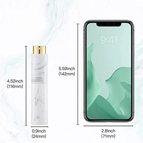 10ML Perfume Atomizer Travel Refillable perfume Containers Dispenser Spray Empty Bottle for Mini Sprayer Size