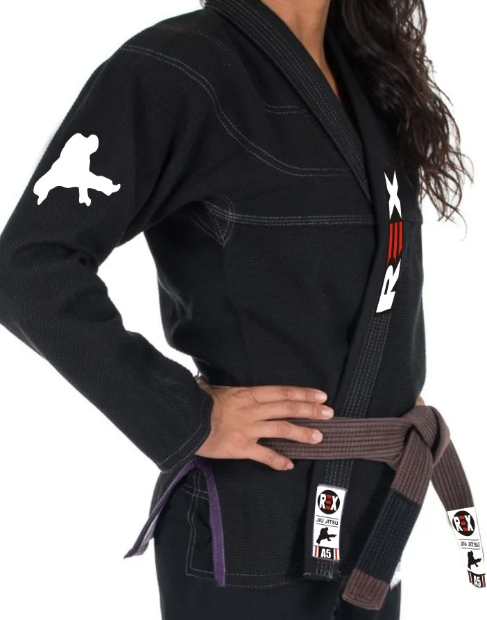 Новейшая модель 2023 REX Black BJJ Gi Jiu-Jitsu боевое искусство униформа по индивидуальному заказу оптовая продажа женская для джиу-джитсу Brdy