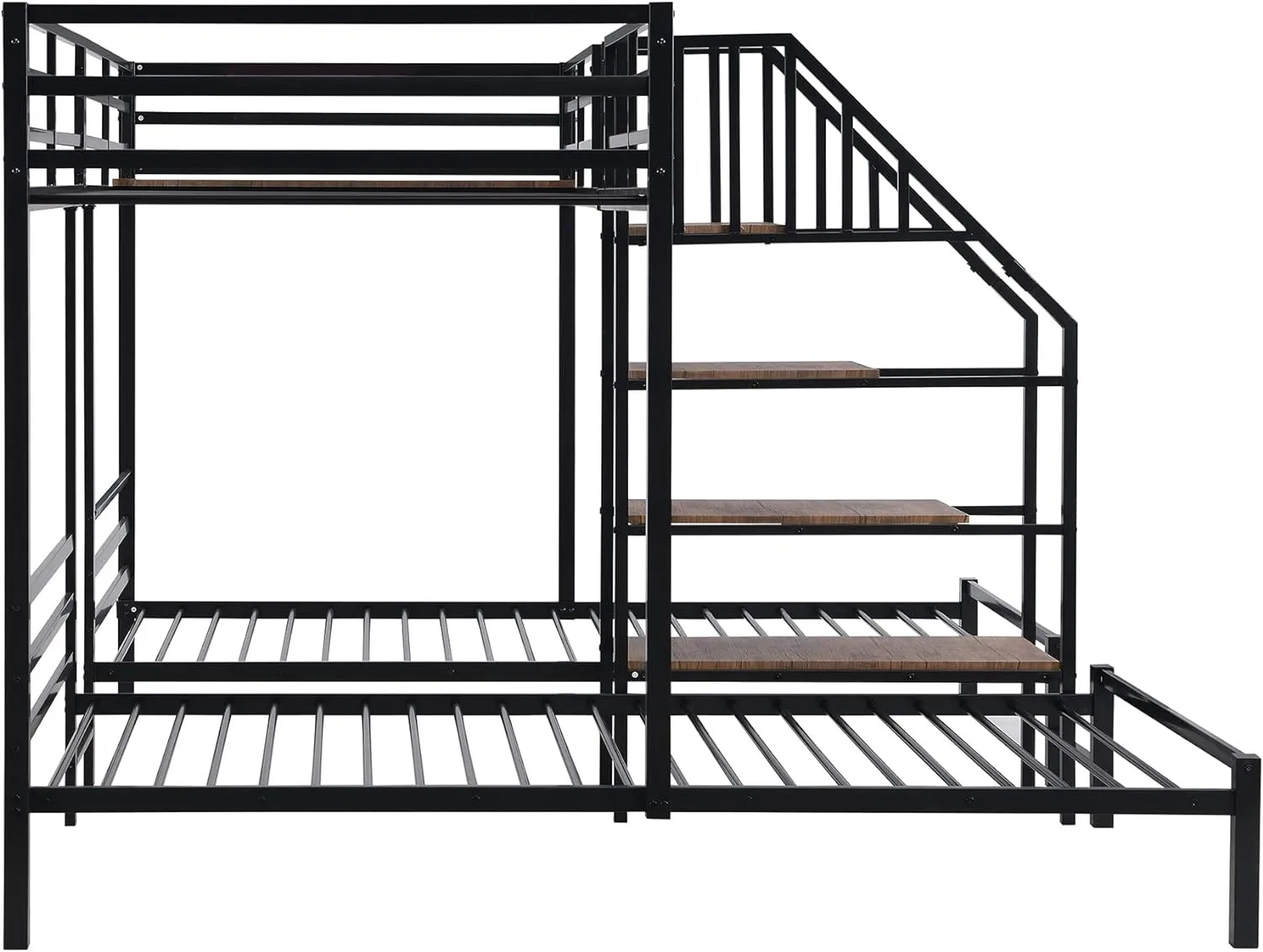 Modern Home Furniture Suitable For Household And Apartment Triple Bunk Bed For Adult Simple Design Metal Frame Indoor Bunk Bed