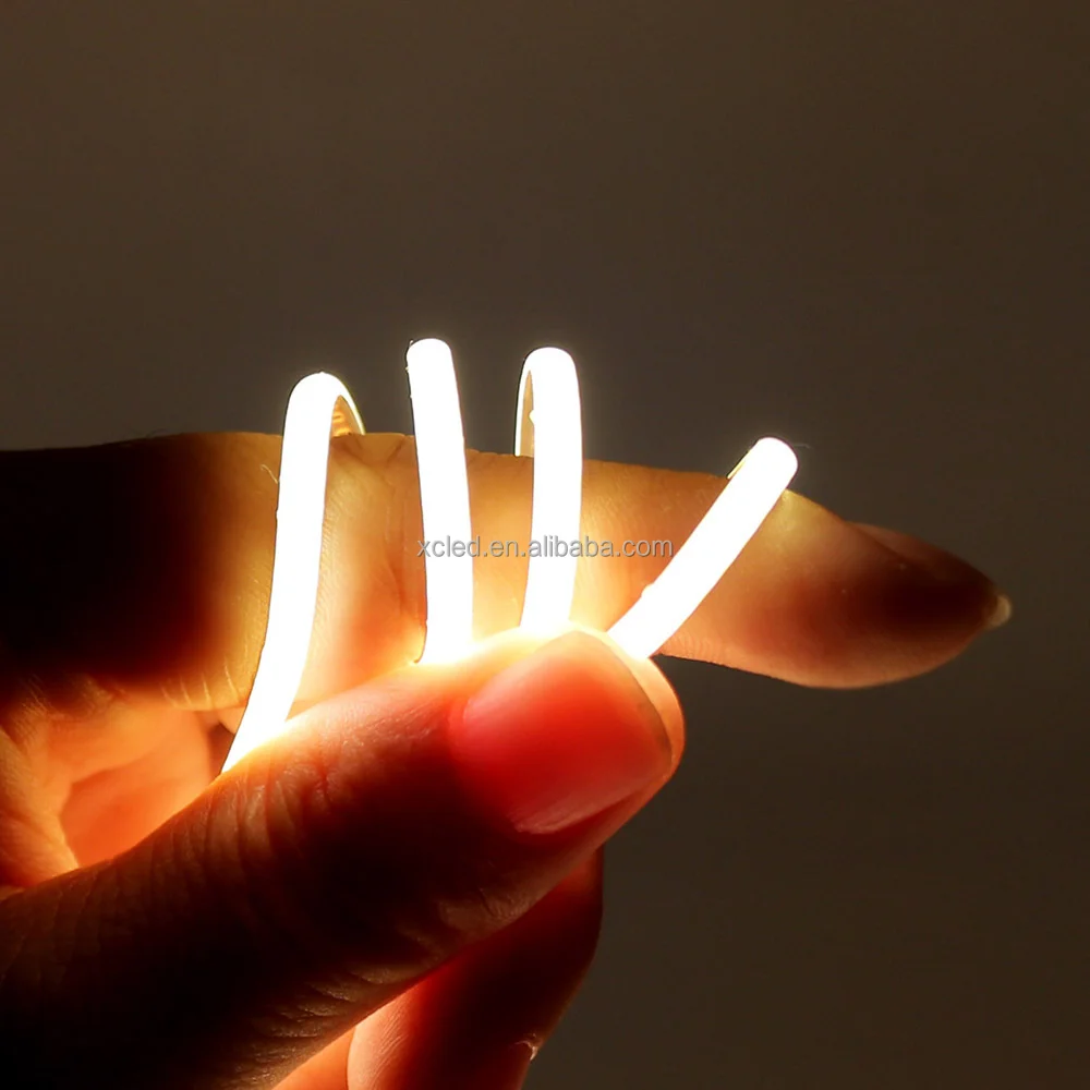 2.7mm Sensor Control 12v 6000k  Flexible Mini Cut Light 2700k Cob Led Strip For Car Blue/Green/ Red/ Pink/Ice Blue  LED Tape