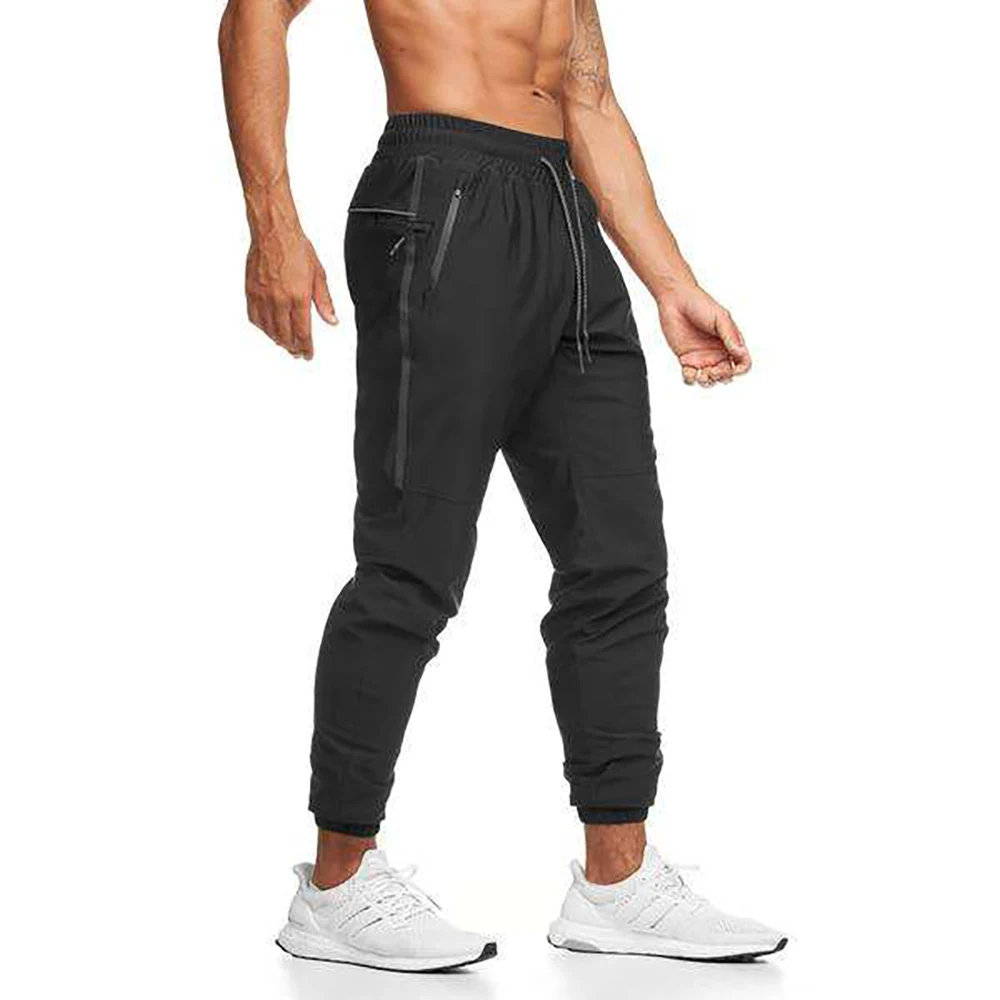 Jogger Men Fitness Cotton Tech Pants Wholesale Drawstring Plus Size Sports Custom Pockets Breathable Mens Pants and Trousers