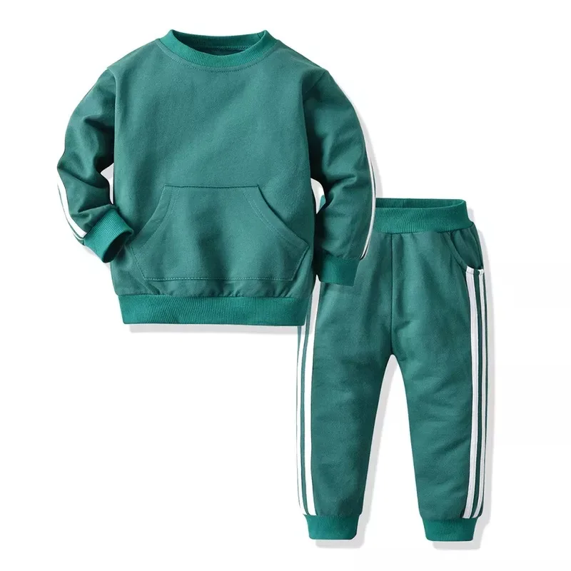 Kids Track Suit Kids Clothes Set Track Suit Solid Baby Toddler Boy Ttracksuits
