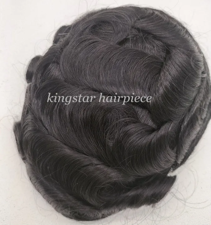 8*10  0406PU base color1C thin skin human hair system for men