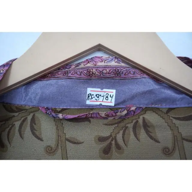 Indian Vintage Silk Recycled Saree Kimono Robe Women Light Weigh Wrap Dress House Wear Coat Indian Vintage Silk Dressing Gown