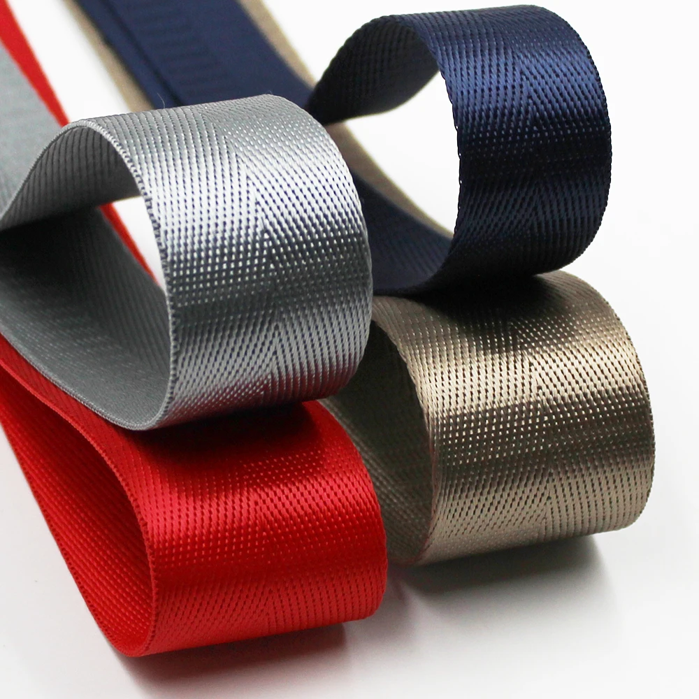 High Quality Custom 38mm Herringbone Jacquard Nylon Strap Webbing Nylon Strapping Bags Straps Weave Tapes for Shoes