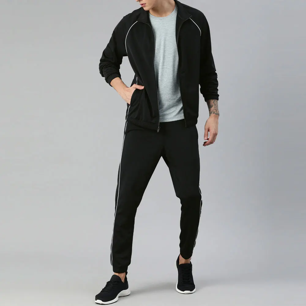 Unisex TrackSuits for Summer Winter Spring and Autumn-Mens Sports Jacket with Drawstring Guard Pants Running Sportswear