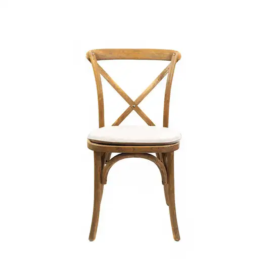 Patio Modern Popular Cross Back Chair Patio Teak Wood Dining Chair for Restaurant Hotel Cafe Event Chair Wholesale
