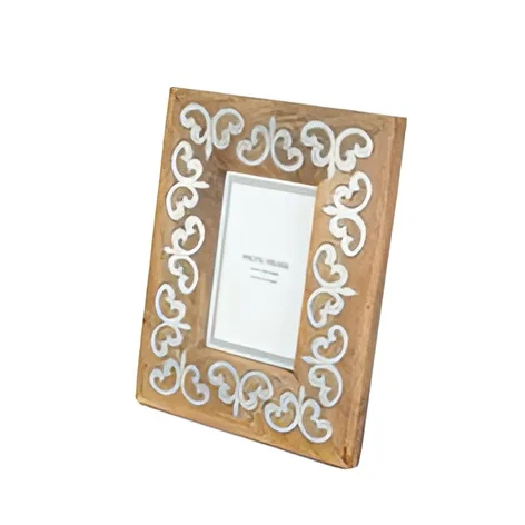 Export Quality Amazing Look Modern Photo Frame Mango Wood Bone Resin Picture Frame For Home Hotel Office Table Top Decoration