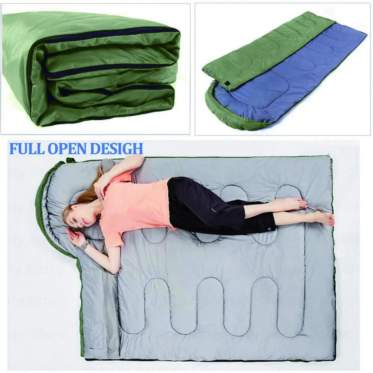 Manufacturer Custom Logo Printed sleeping bag winter -20 outdoor emergency camping sleeping bag