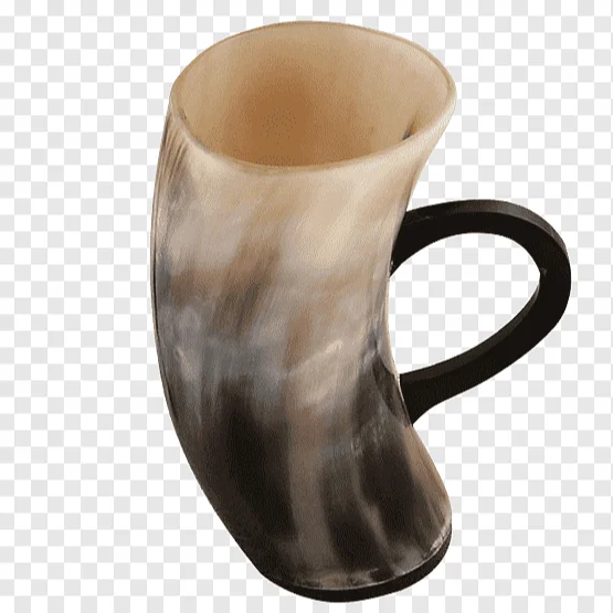 Top Quality Buffalo Horn Polished Large Size With Resin Handle Horn Mug with  Handle Mug Drink Ware Horn Product