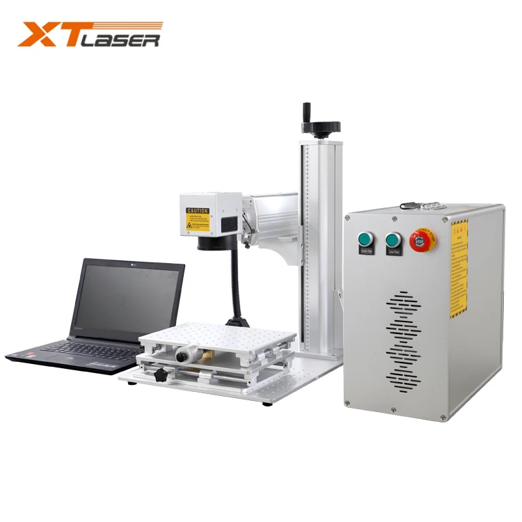 30W deep engraving mopa color metal steel 3d laser marking machine with 3-year warranty