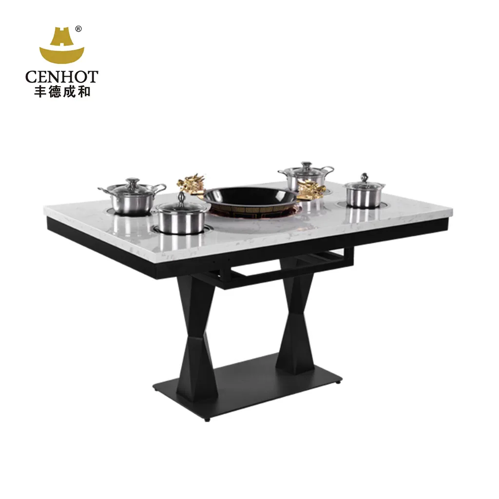 CENHOT Steamboat Table for Restaurant Hot Pot Table