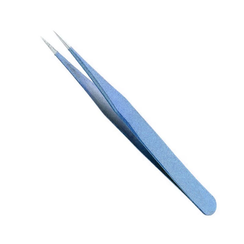Customized Logo Stainless Steel Anti-Static Eyebrow Clip Professional High Quality Eyelashes Tweezers