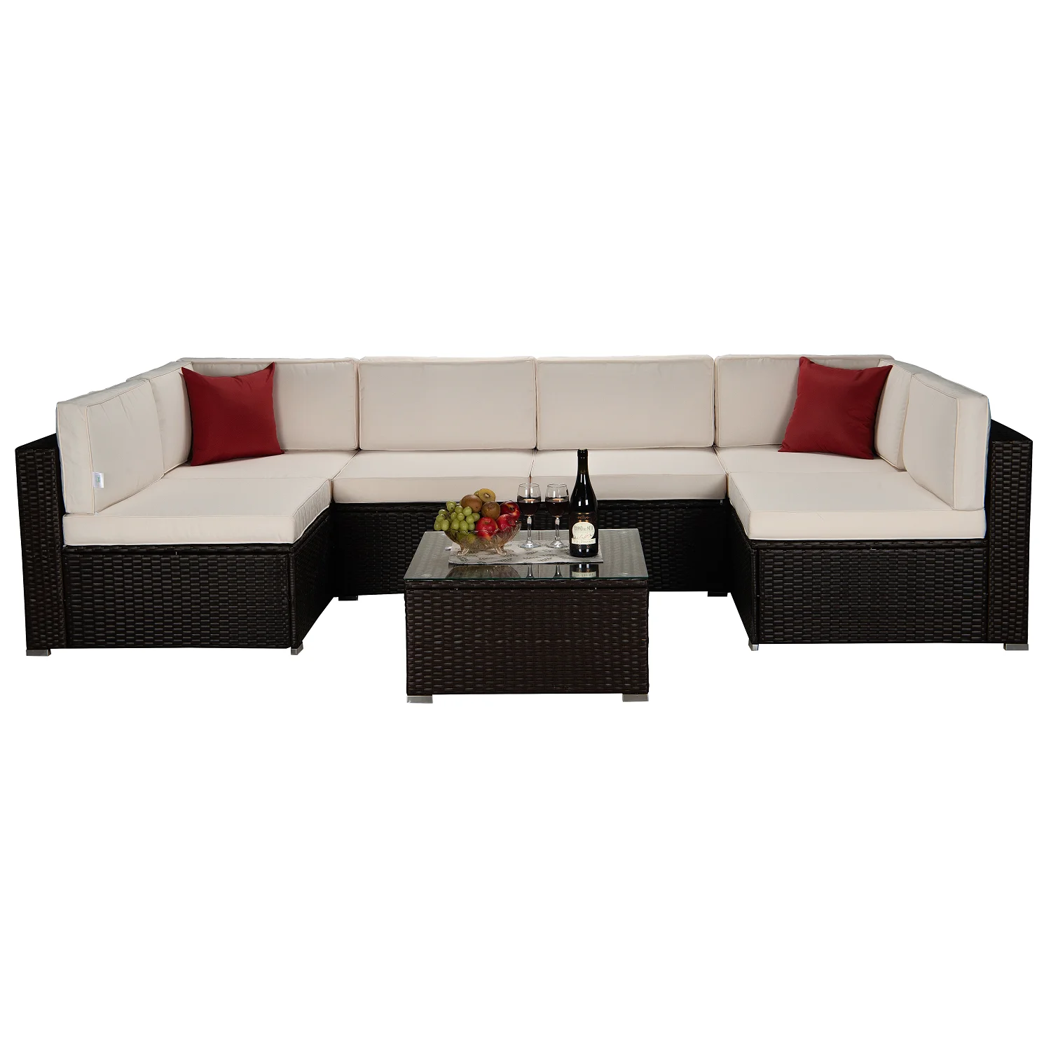 (WS701) BeNK Cozy 7-piece секционный диван из ротанга/дешевый плетеный для патио/уличная мебель Вьетнама