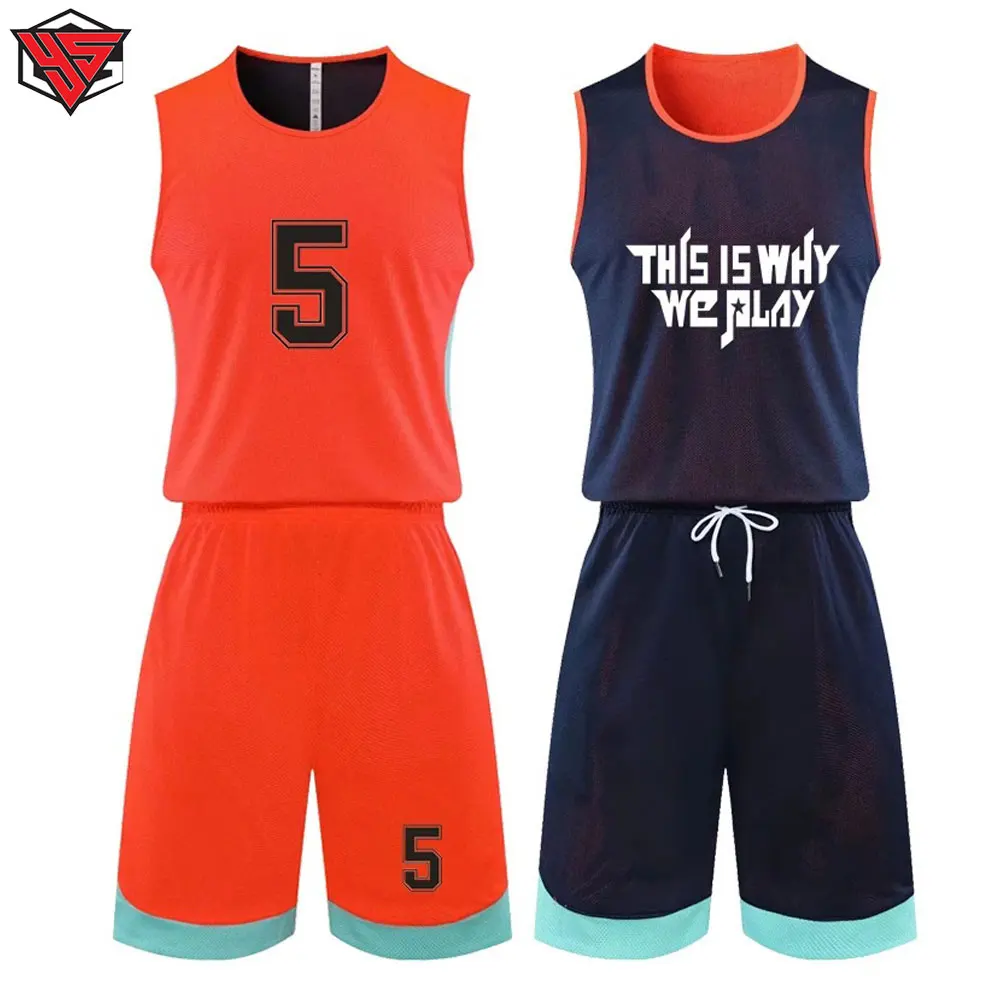 Sportswear Basket Ball Jersey/Short Set Reversible Tackle Twill Basketball Uniform With Customized Pattern