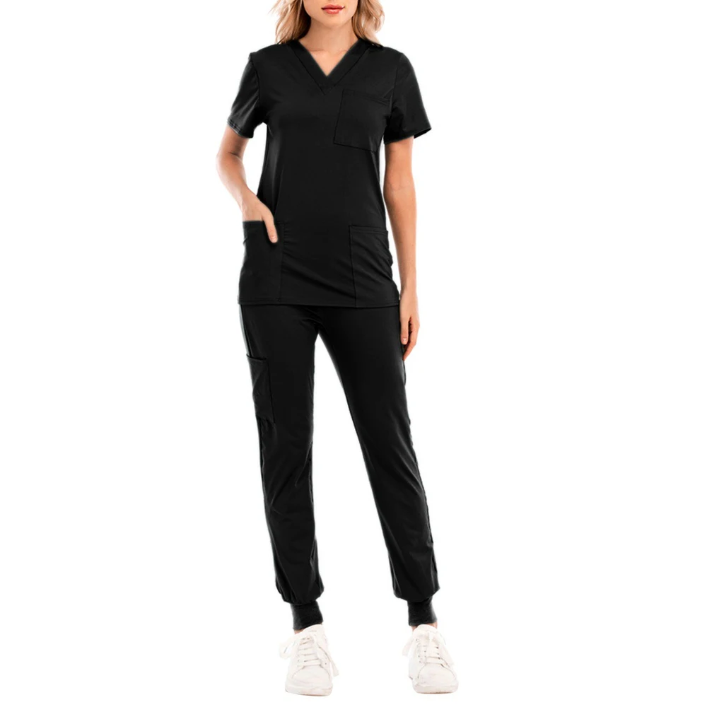 Wholesale high quality new fashion medical scrubs nurse uniform for women surgical uniform hospital clothing nursing suit set
