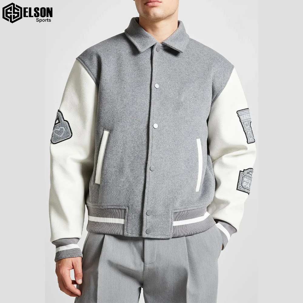 Latest Quality American Wear Stylish Bomber Custom Winter Men Embroidery Varsity Basketball Bomber Jacket