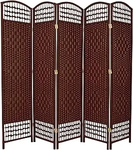 Wood Room Divider, Iron Sheet Decoration,Rustic Folding Privacy Screens Farmhouse Partition Wall dividers for Rooms, Separator,