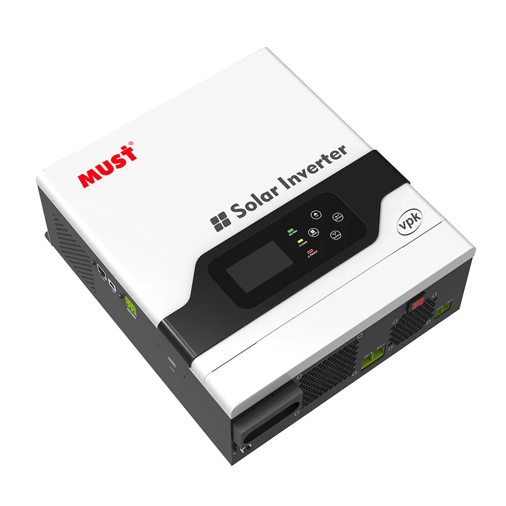 Солнечный инвертор MUST off с контроллером заряда pwm PV18 VPK 3 кВт 24 В постоянного тока Чистая Синусоидальная волна Гибридный серебристый цвет