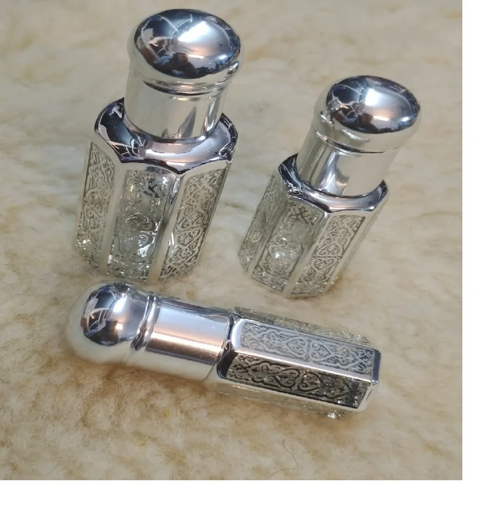 Manaal Enterprises Fancy Design 6ml 8ml Mini Small Refillable Glass Perfume Bottle Roller Glass Serum Essential Oil Attar Bottle