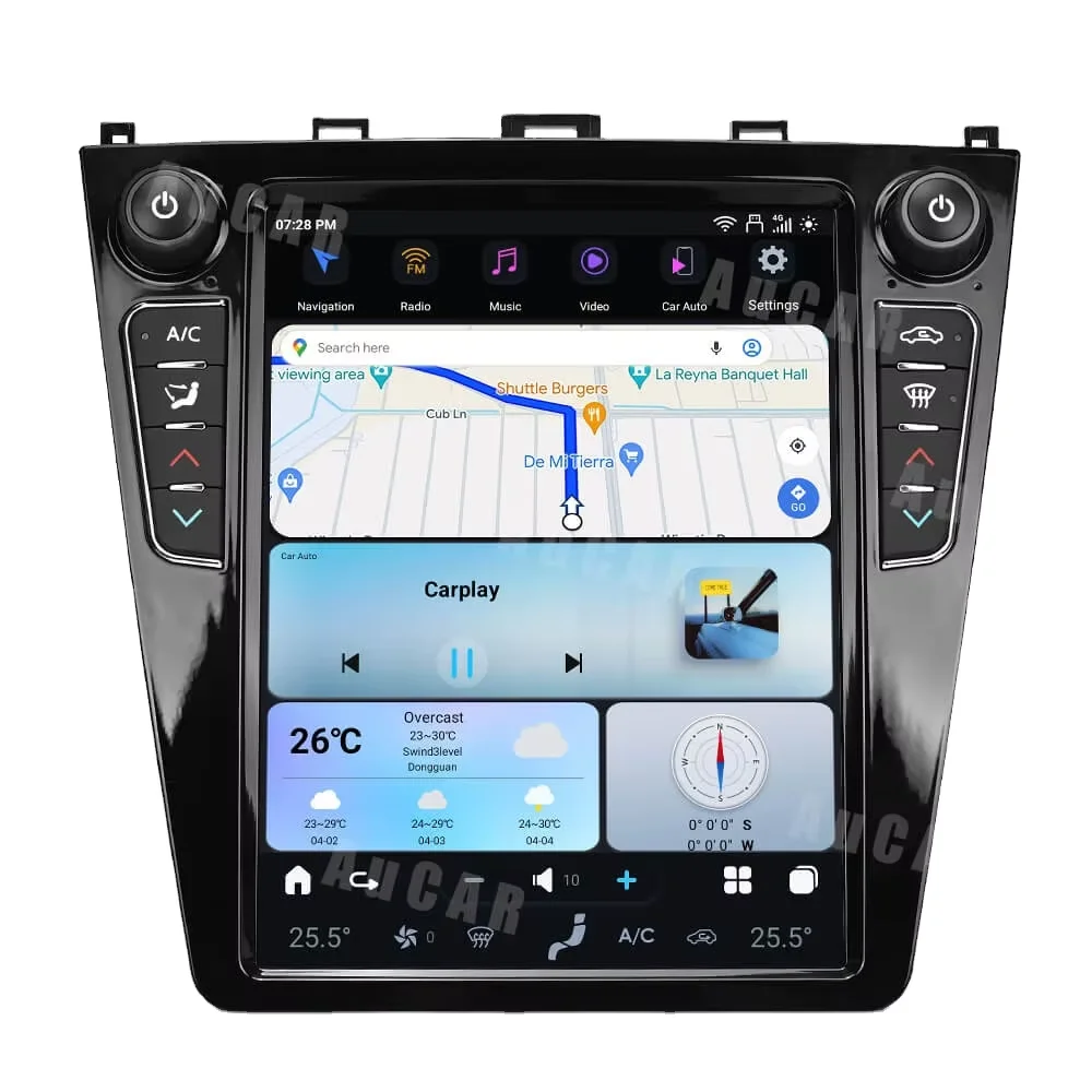 AuCar Latest Tesla Large Screen Car Radio Android 13 Auto With GPS Navi Multimedia DVD Player 8G-128G For Subaru WRX 2015-2021