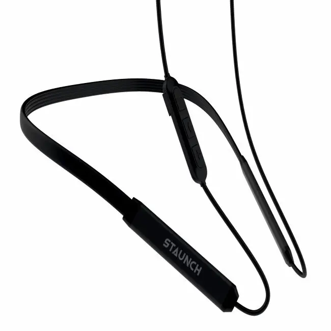 Wireless Neckband Earphone Newly Launched Dual Pairing Magnetic Power Controls Long Battery Life