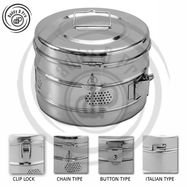 Dressing drum sterilization drum STAINLESS STEEL Medical SURGICAL INSTRUMENTS For Hospital Use BY DADDY D PRO